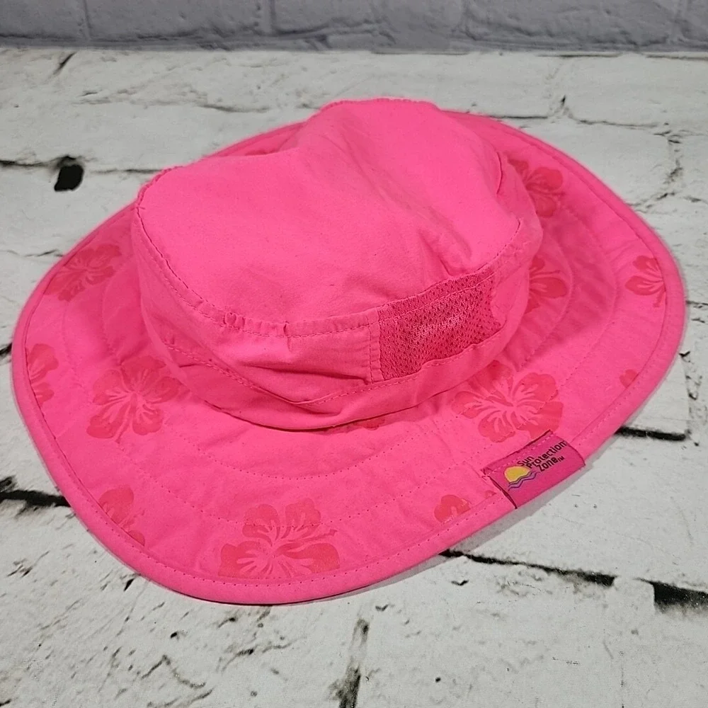 Sun Protection Zone Pink Childs Safari Bucket Hat Youth Size 50-54Cm